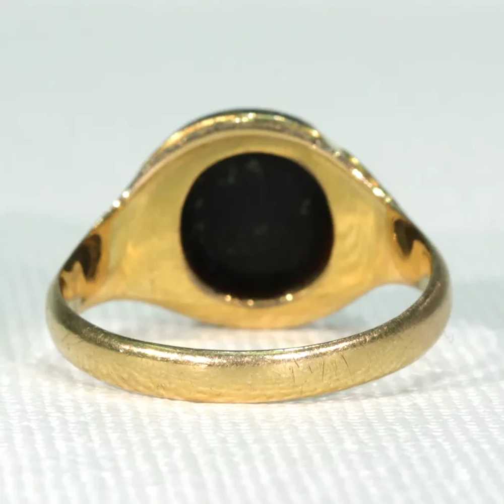 Victorian Sardonyx Memorial Ring 18k Gold In Memo… - image 4