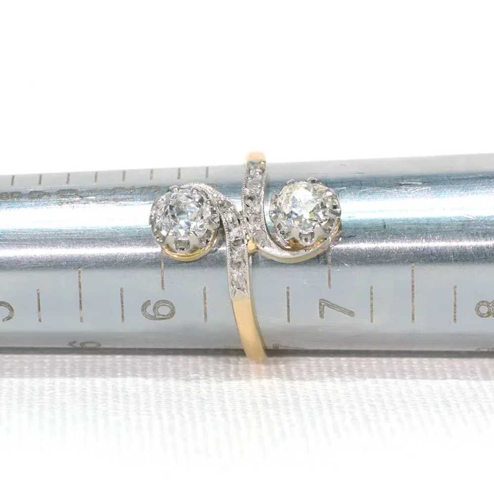 Belle Époque Diamond Bypass Ring 18k Platinum 1ct… - image 11
