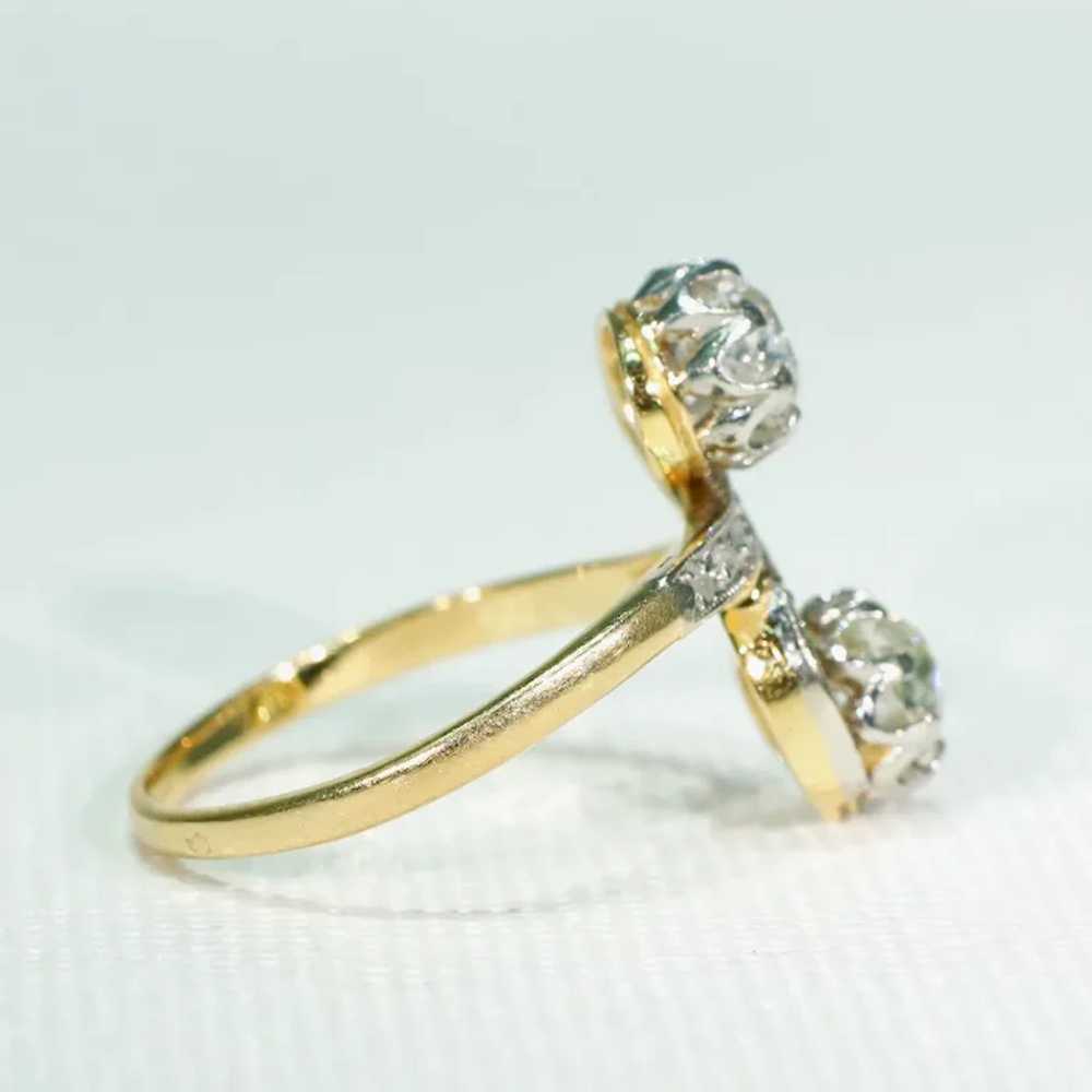 Belle Époque Diamond Bypass Ring 18k Platinum 1ct… - image 6