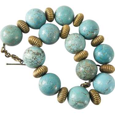 Massive 584 Gram Turquoise Bead Necklace