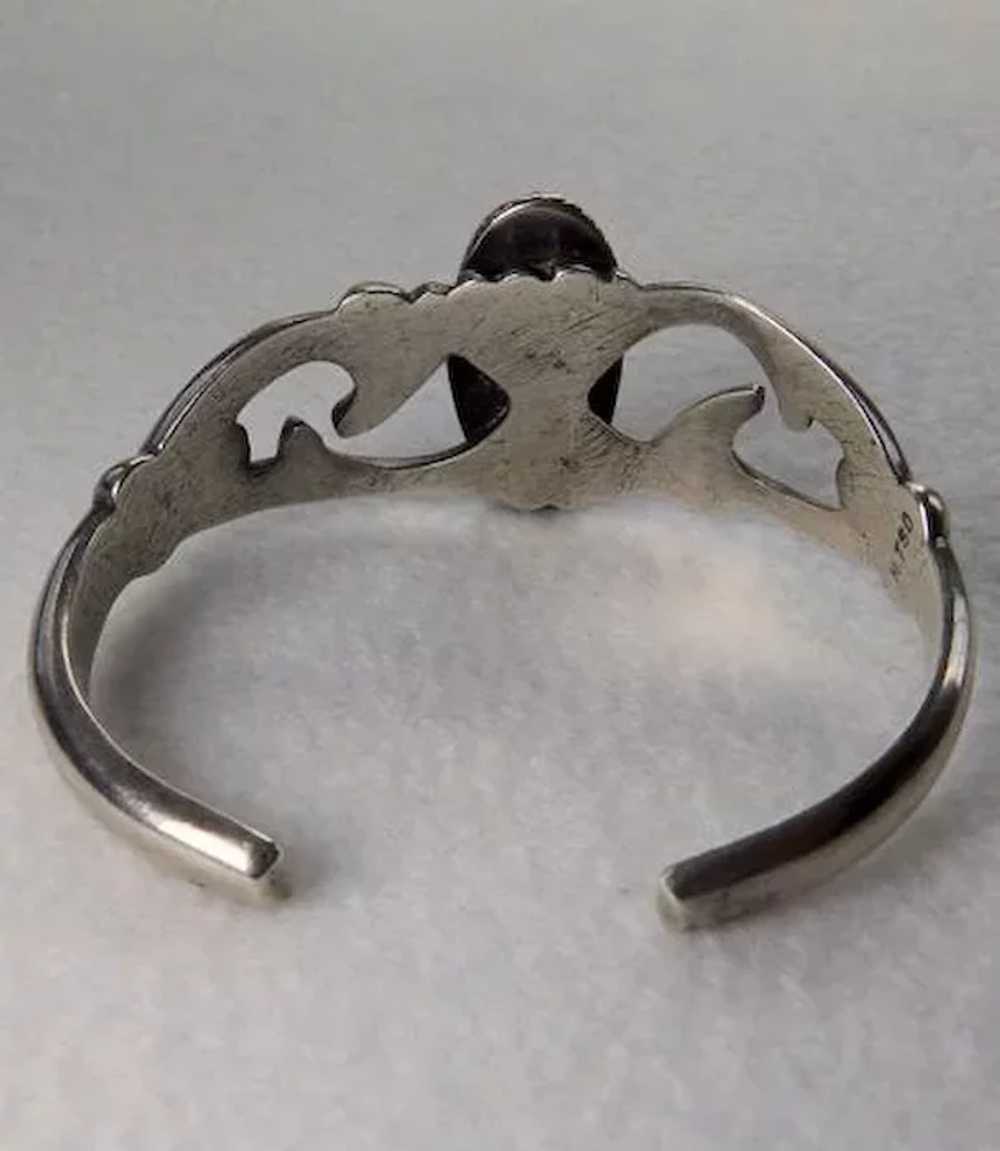 Nellie Tso Navajo Sterling Sand Cast Bracelet Wit… - image 6