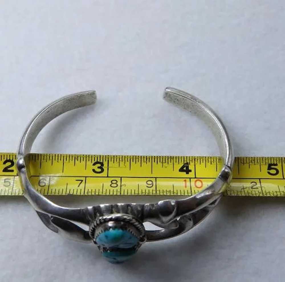 Nellie Tso Navajo Sterling Sand Cast Bracelet Wit… - image 7