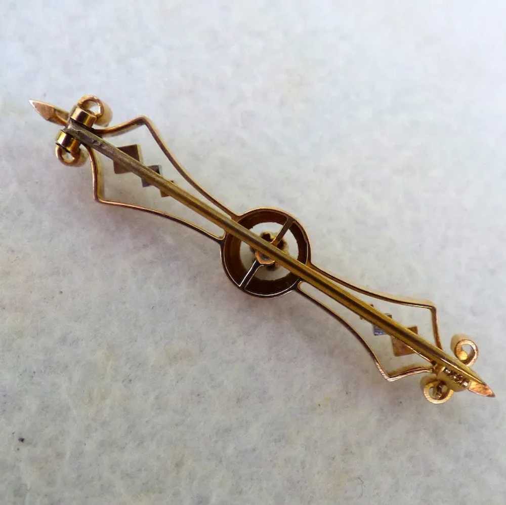 Victorian 14k Arrow Pin - image 5