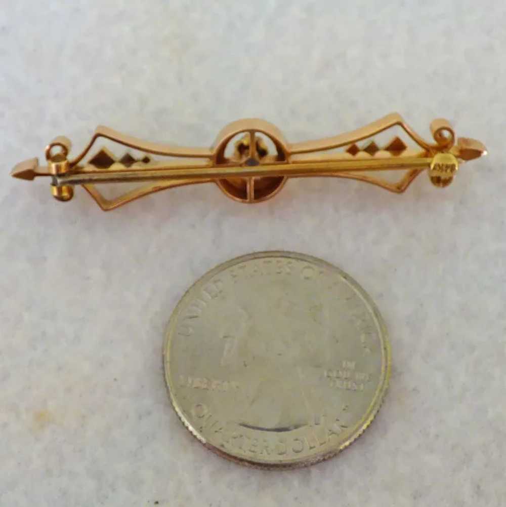 Victorian 14k Arrow Pin - image 7