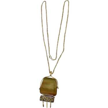 Sterling and Jasper Necklace - image 1