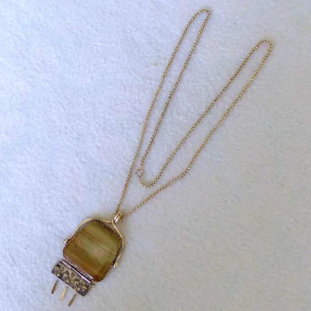 Sterling and Jasper Necklace - image 3