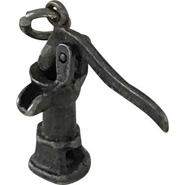 Water Pump Moving Vintage Charm Sterling Silver T… - image 1