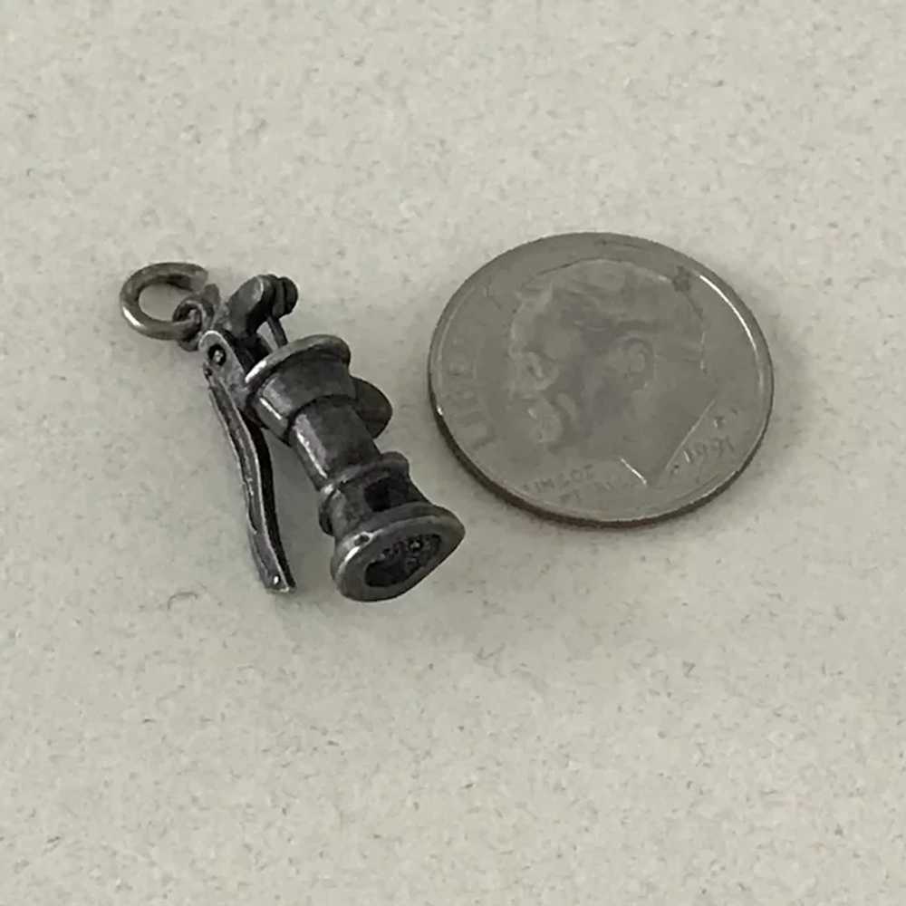 Water Pump Moving Vintage Charm Sterling Silver T… - image 2