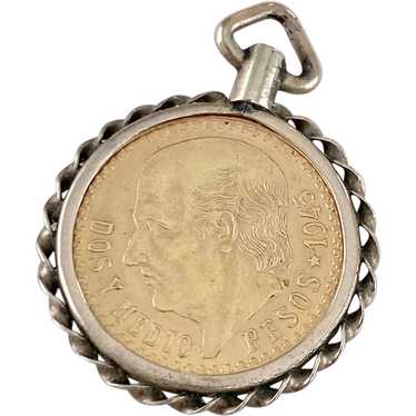 2-1/2 Pesos Gold Coin Charm / Pendant in 14K Gold… - image 1