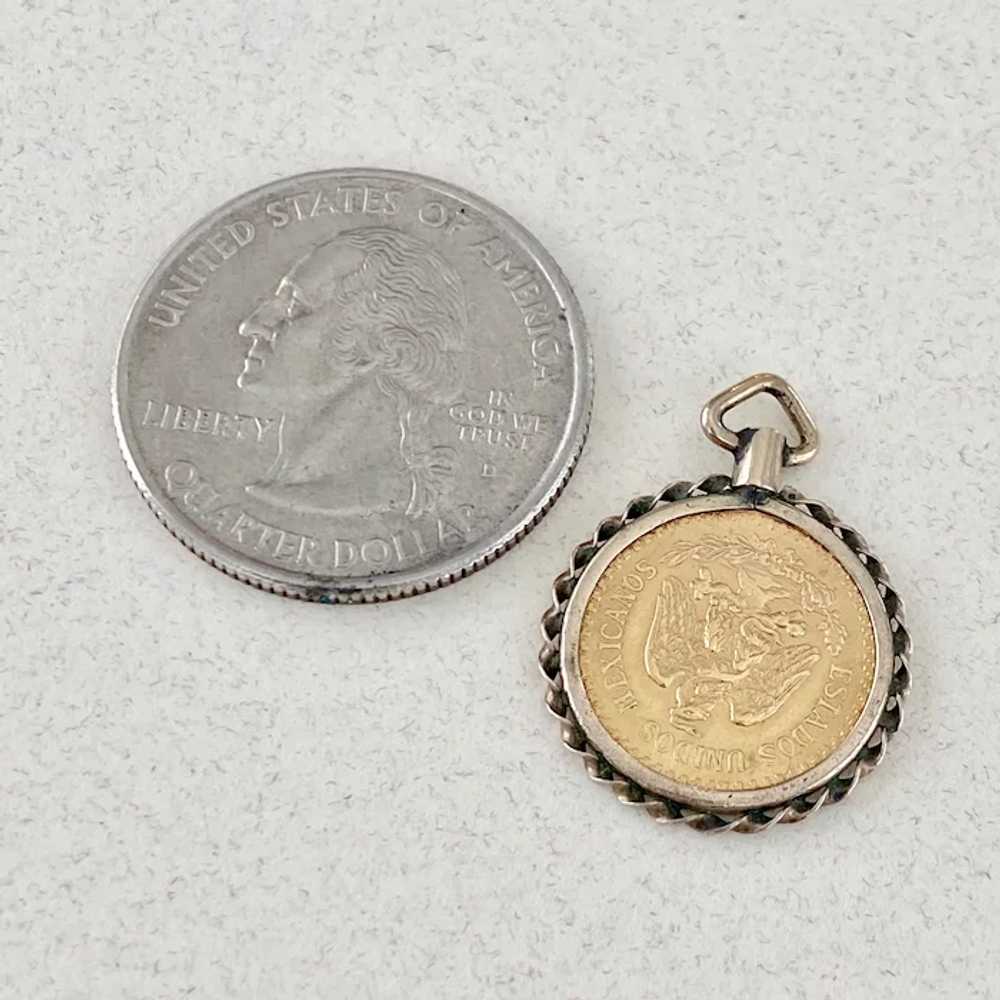 2-1/2 Pesos Gold Coin Charm / Pendant in 14K Gold… - image 2