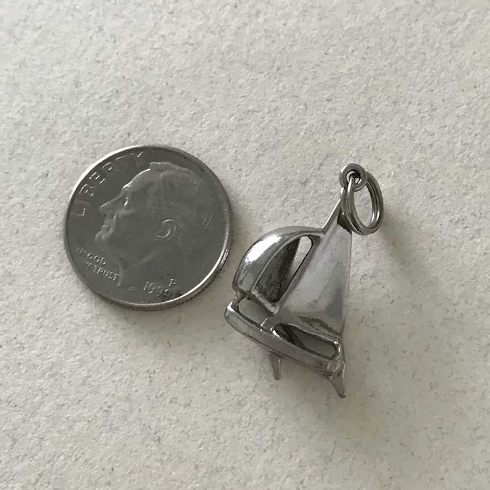Sailboat Vintage Nautical Charm Sterling Silver - image 2