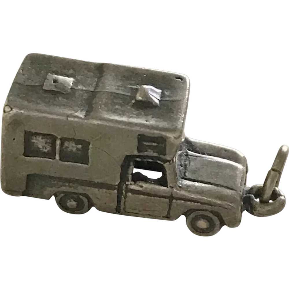 Pickup Truck Camper Vintage Charm Sterling Silver… - image 1