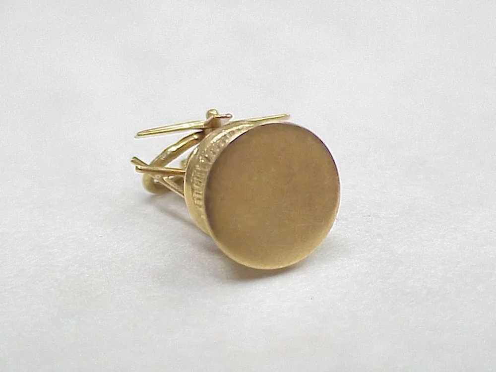 Vintage 18K Gold Moving Charm, Windmill Three Dim… - image 3