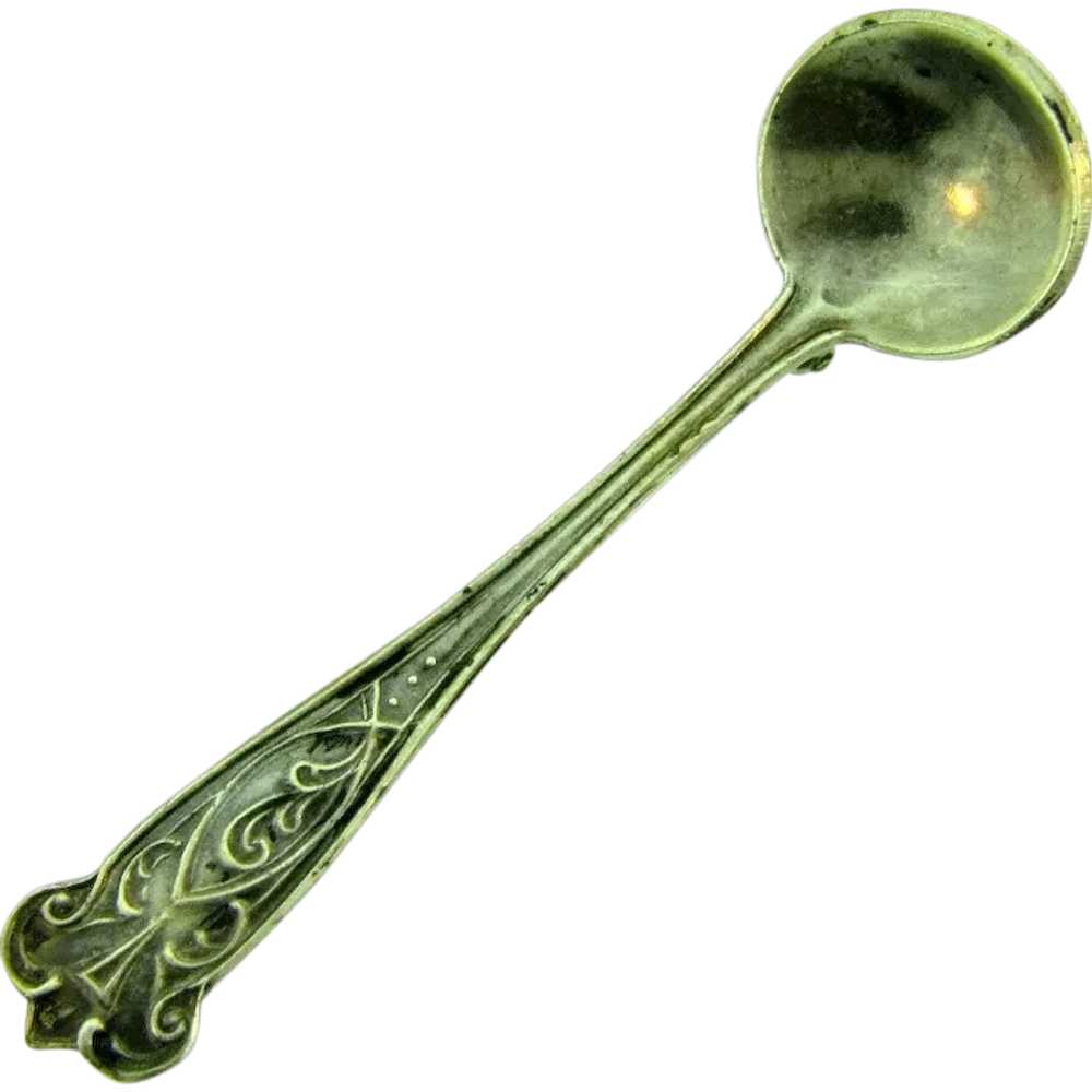 Signed AMCO sterling silver small figural spoon B… - image 1