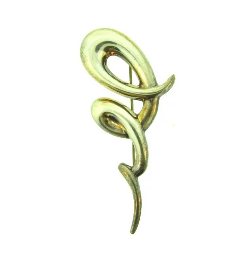 Marked Thailand 925 silver squiggle Brooch - image 4