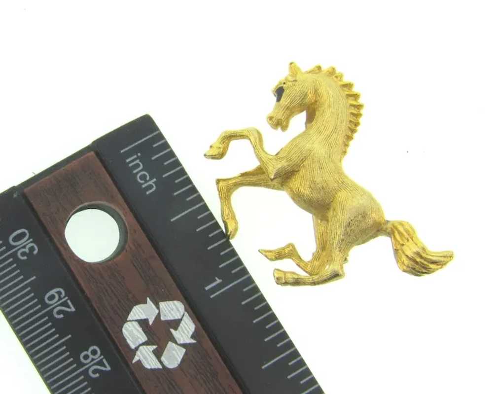Vintage figural gold tone horse Scatter Pin - image 3