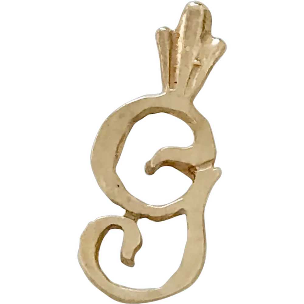 Letter / Initial G Charm 14K Gold - image 1