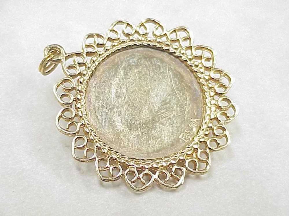 Vintage Jeweled 14k Gold Anniversary Charm circa … - image 3
