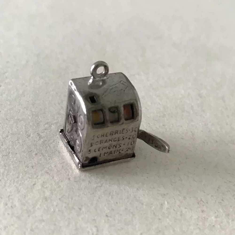 Mechanical Slot Machine Vintage Charm Sterling Si… - image 2