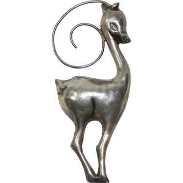 Art Deco Sterling Silver Gazelle or Antelope Figur