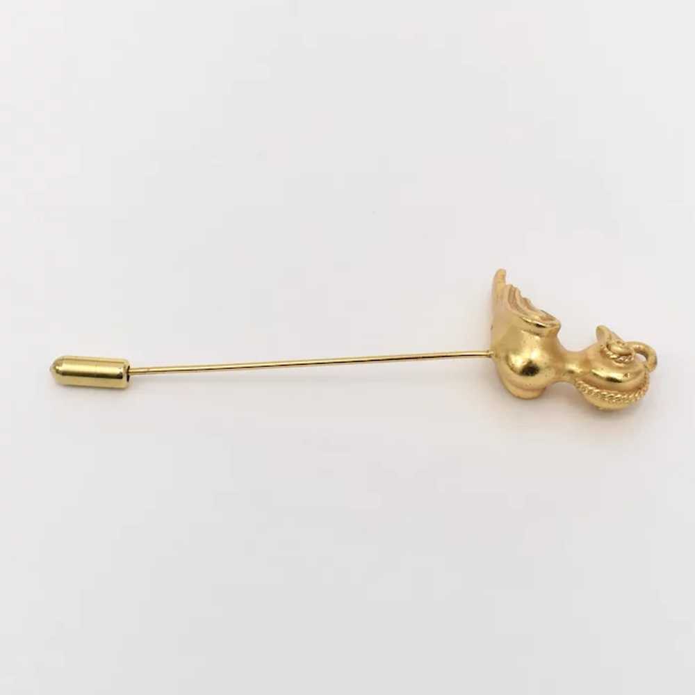 Etruscan Style Ornate Bird Stick Pin - image 5