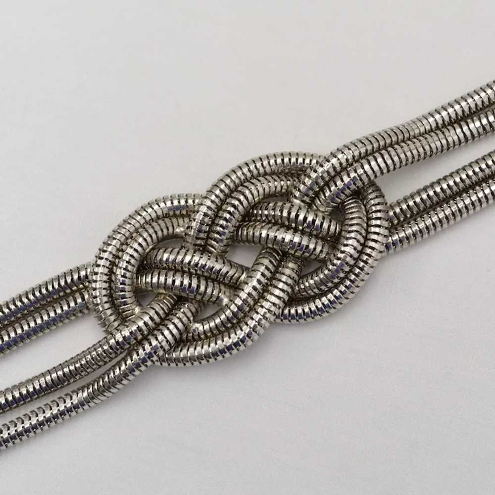 Large Braided 'Love Knot' Multi-Strand Slinky Sna… - image 2