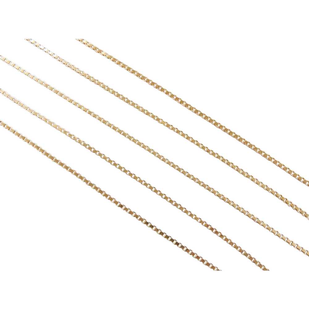 Long Box Chain Necklace 18k Gold - image 1