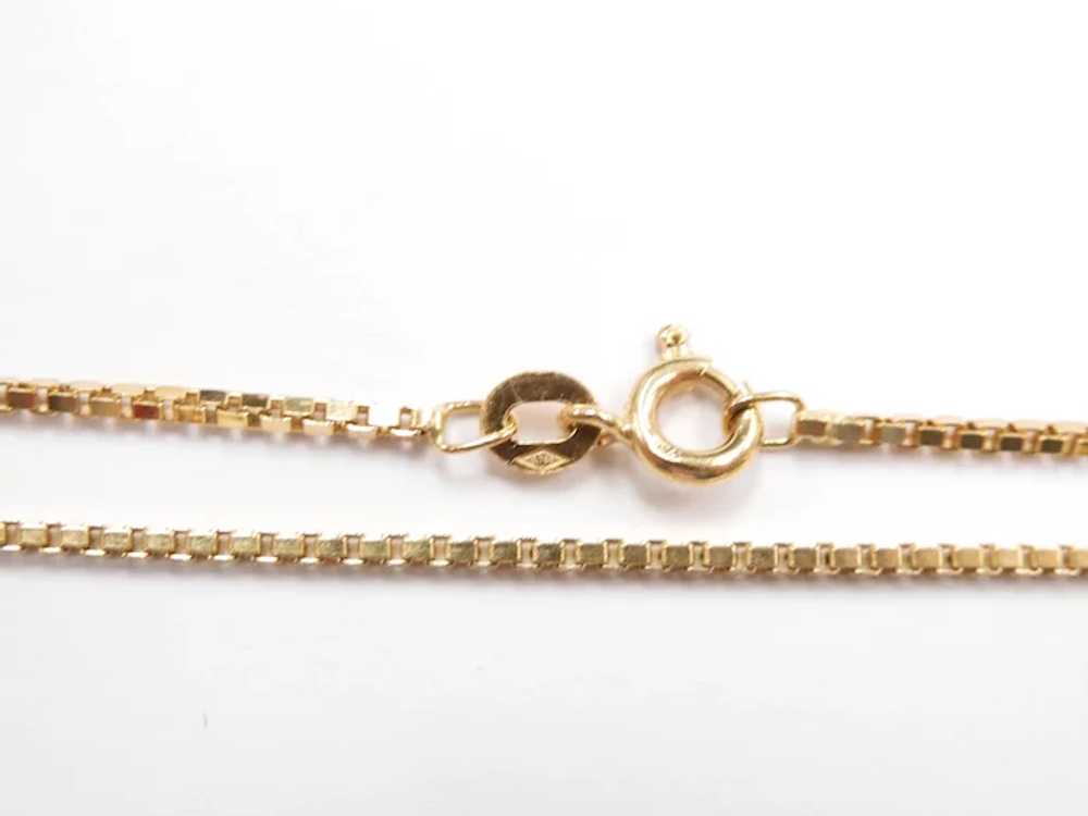 Long Box Chain Necklace 18k Gold - image 4
