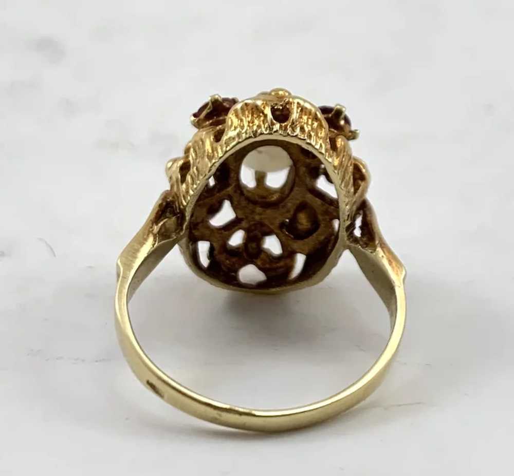 14kt Gold, Opal & Ruby Women's Ring - image 5