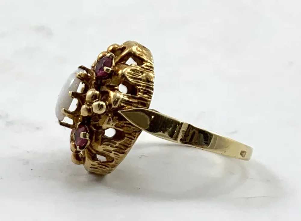 14kt Gold, Opal & Ruby Women's Ring - image 8