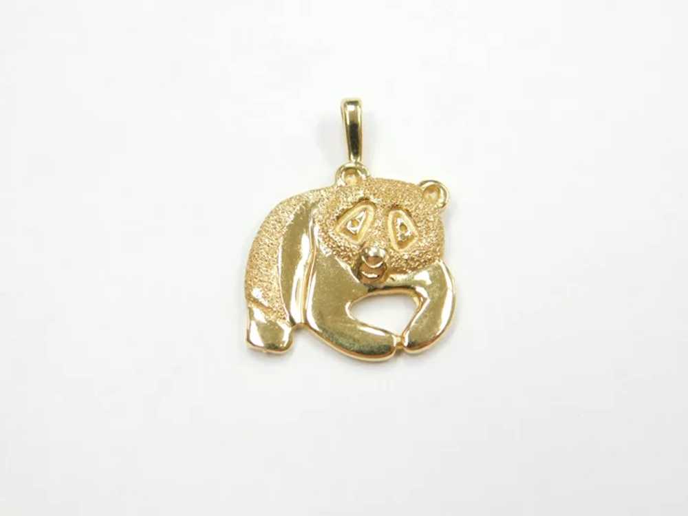 Panda Bear Charm / Pendant 14k Gold - image 2