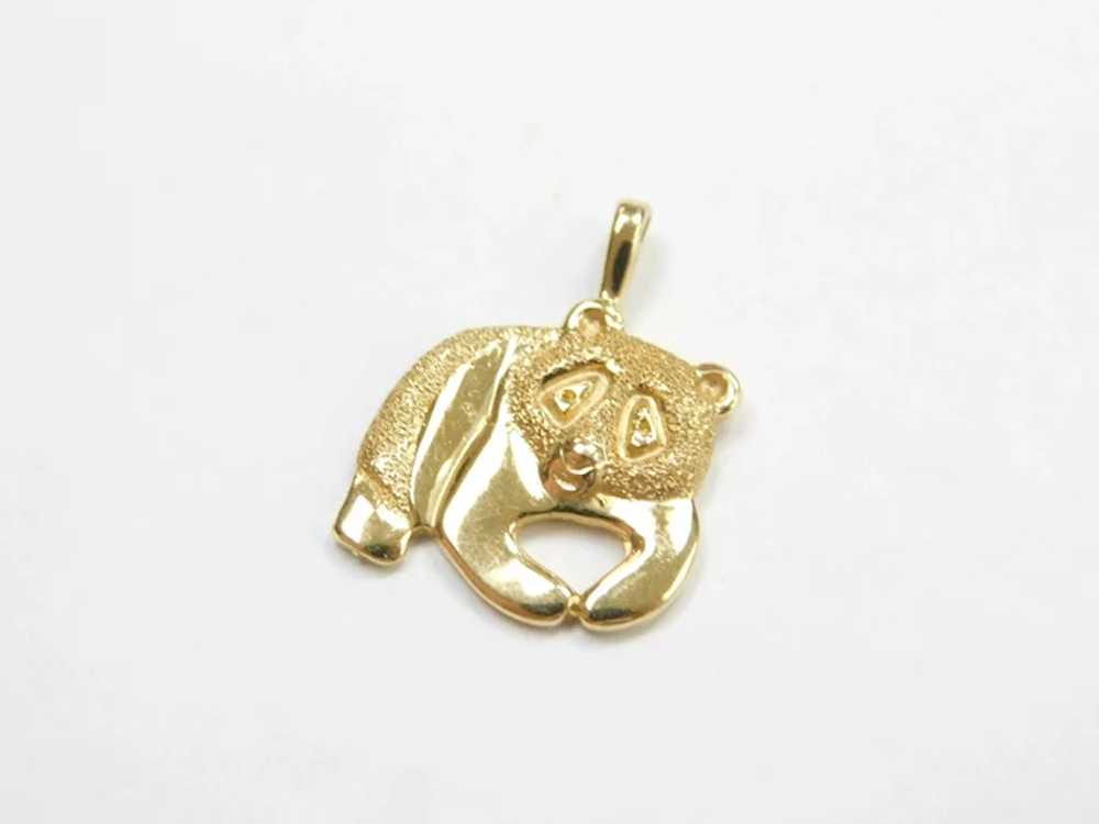 Panda Bear Charm / Pendant 14k Gold - image 3