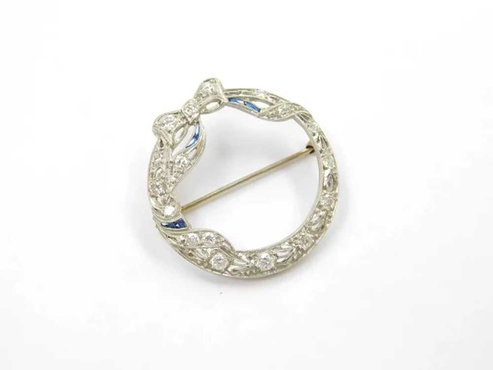 Edwardian Sapphire and Diamond .536 ctw Circle wi… - image 2