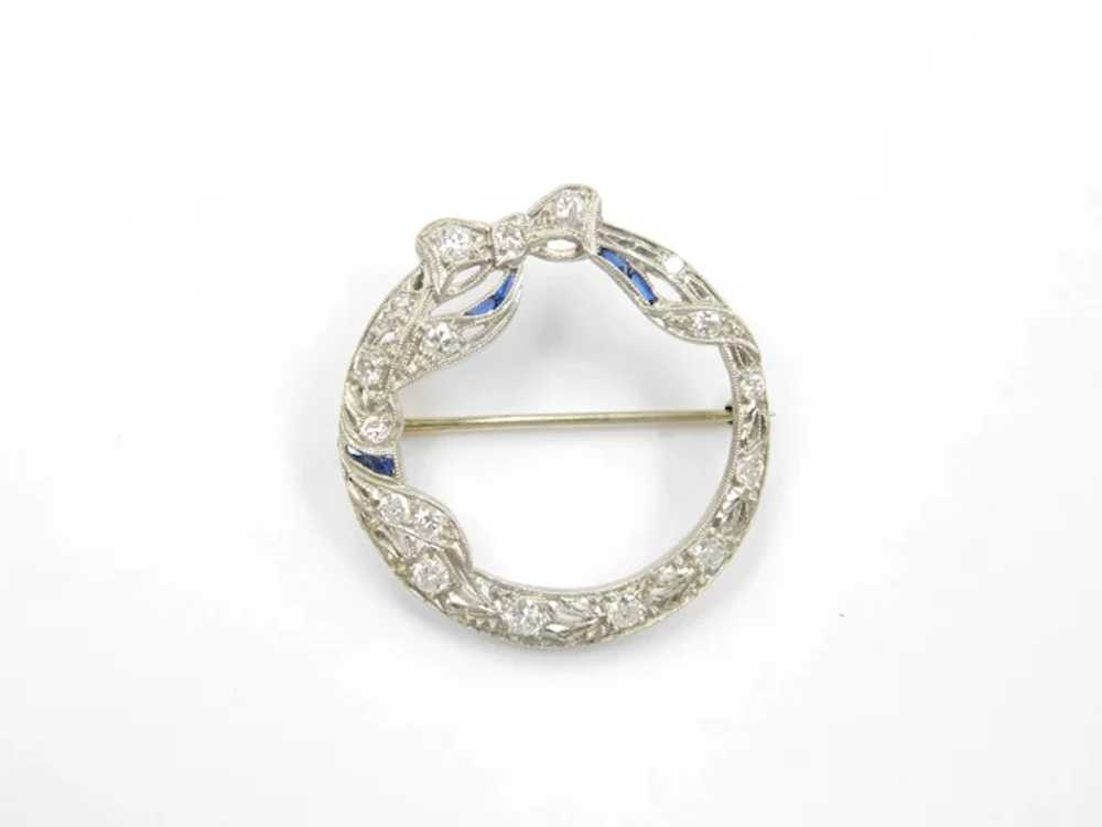 Edwardian Sapphire and Diamond .536 ctw Circle wi… - image 5