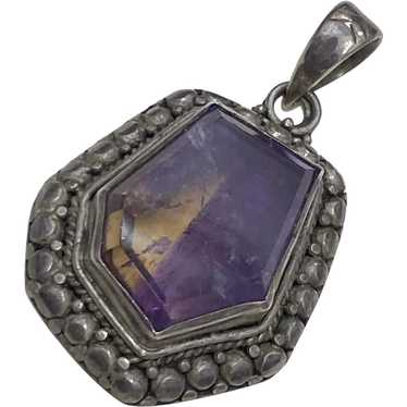 BIG Vintage Ametrine Pendant Sterling Silver