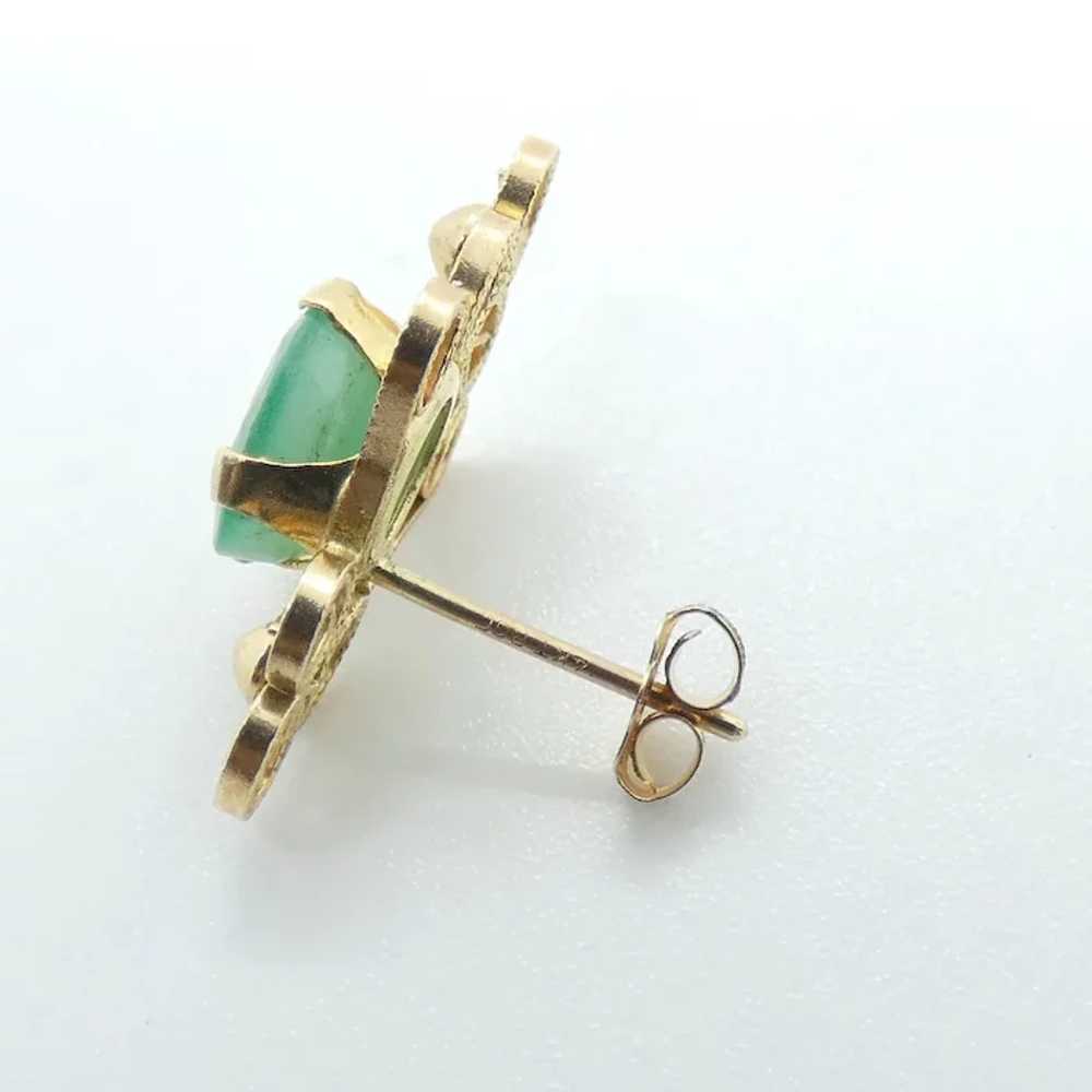 Filigree 1.56 ctw Natural Emerald Stud Earrings 1… - image 4