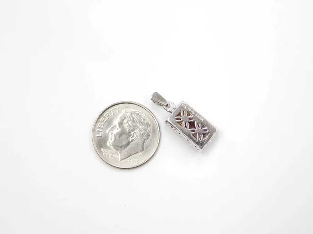 Chocolate & White Diamond Pendant .50 ctw  14k Wh… - image 5