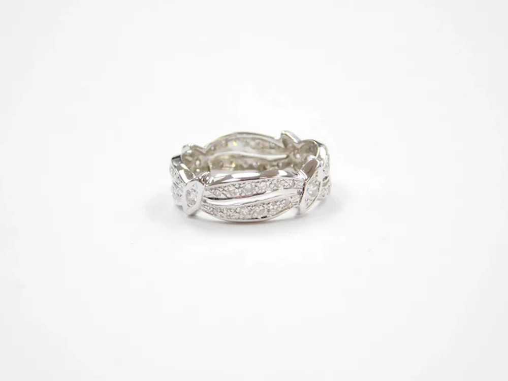 1940-50's .96 ctw Diamond Eternity Band Ring 14k … - image 9