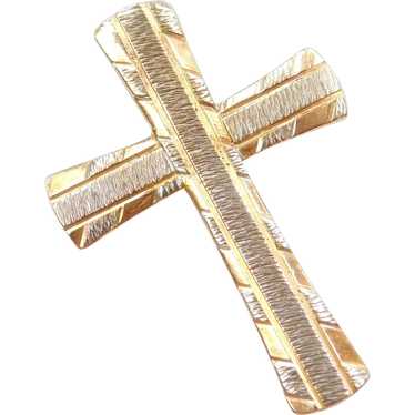 14k Gold Cross Pendant - image 1