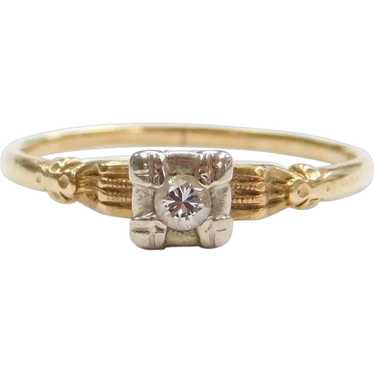.06 Carat Diamond Engagement Ring 14k Gold Illusio
