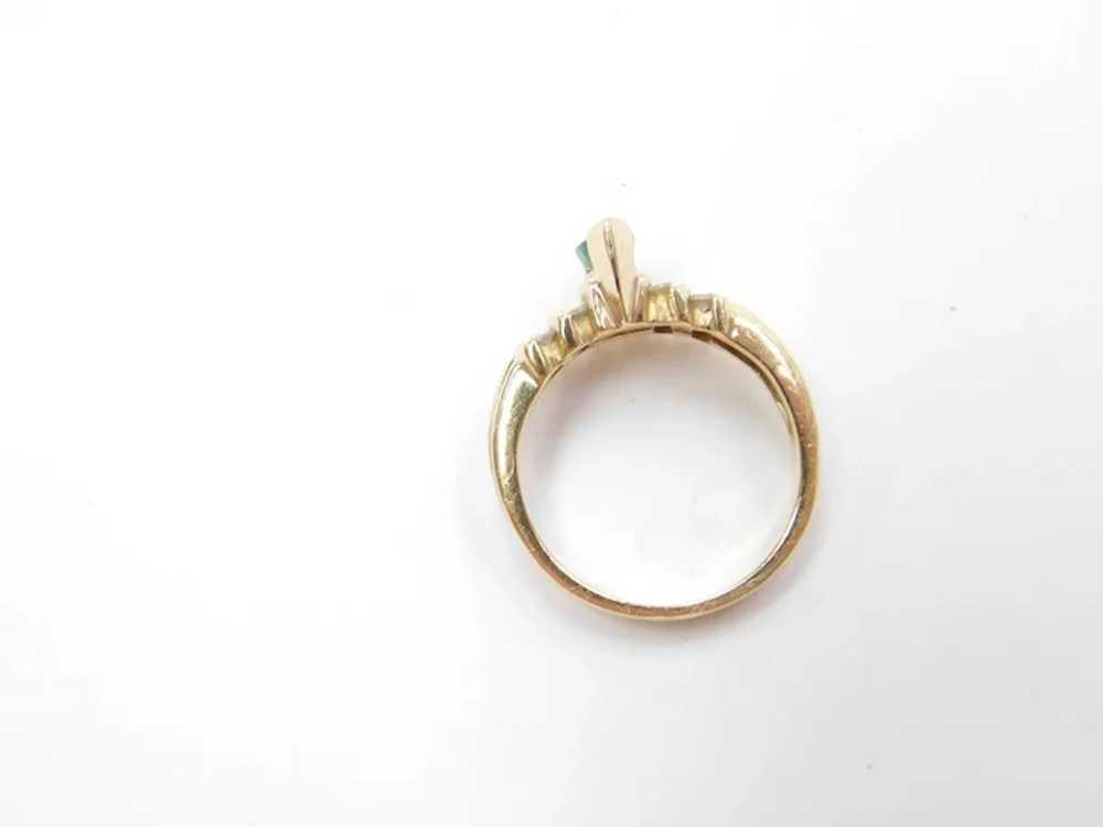 .63 ctw Natural Emerald and Diamond Ring 14k Gold - image 4