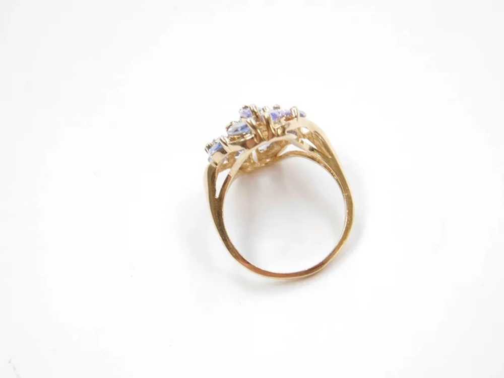 1.83 ctw Iolite and Diamond Ring 14k Gold - image 4