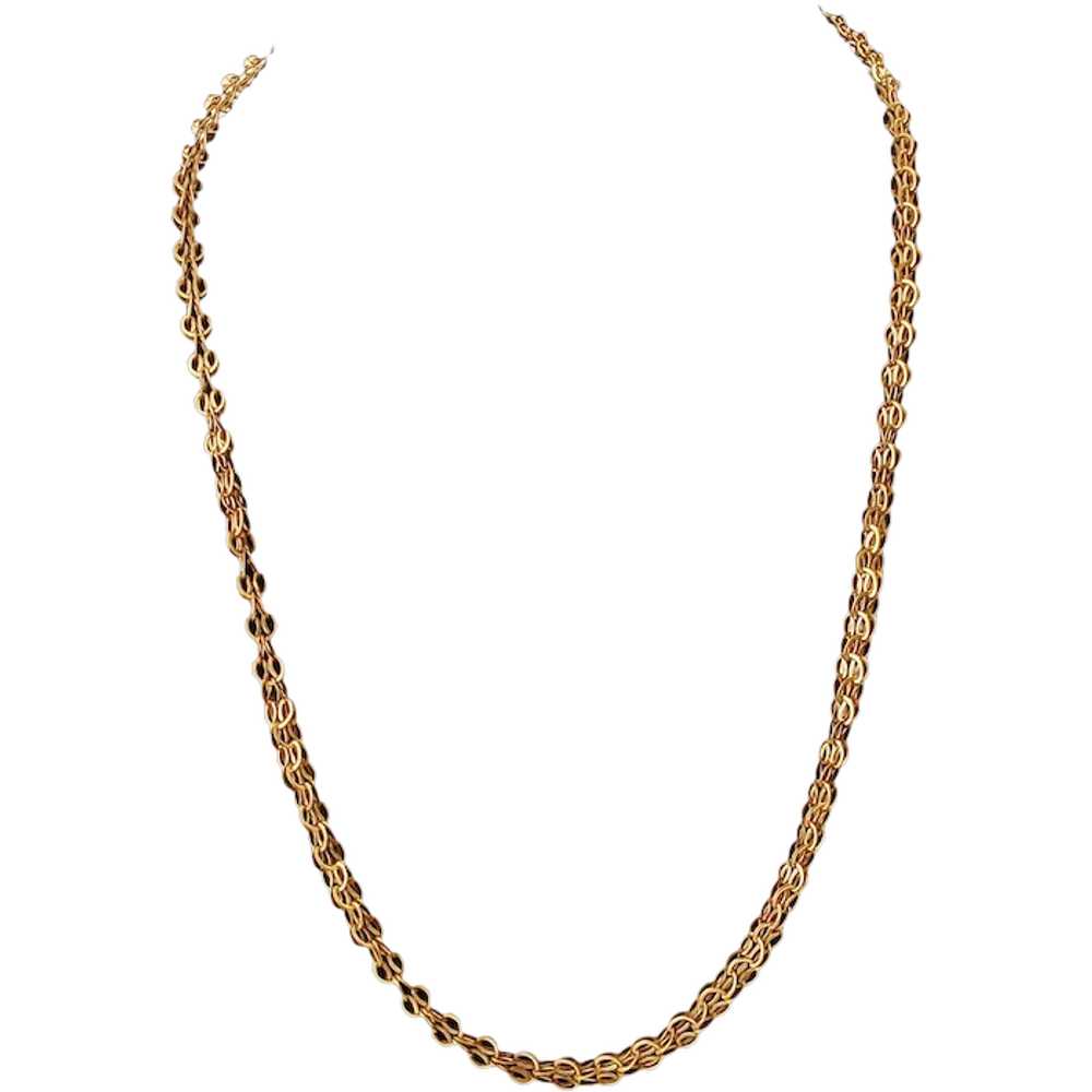 Vintage Unusual Chain Necklace - image 1