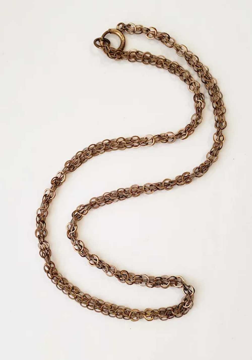 Vintage Unusual Chain Necklace - image 2