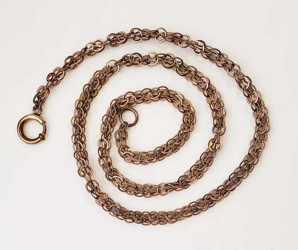 Vintage Unusual Chain Necklace - image 3