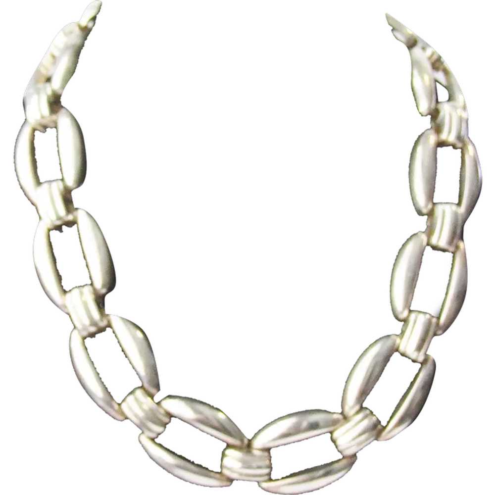 Vintage Art Deco Style Link Necklace - image 1