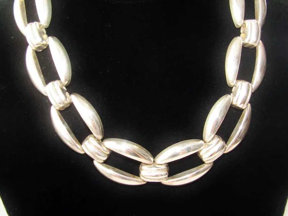 Vintage Art Deco Style Link Necklace - image 3