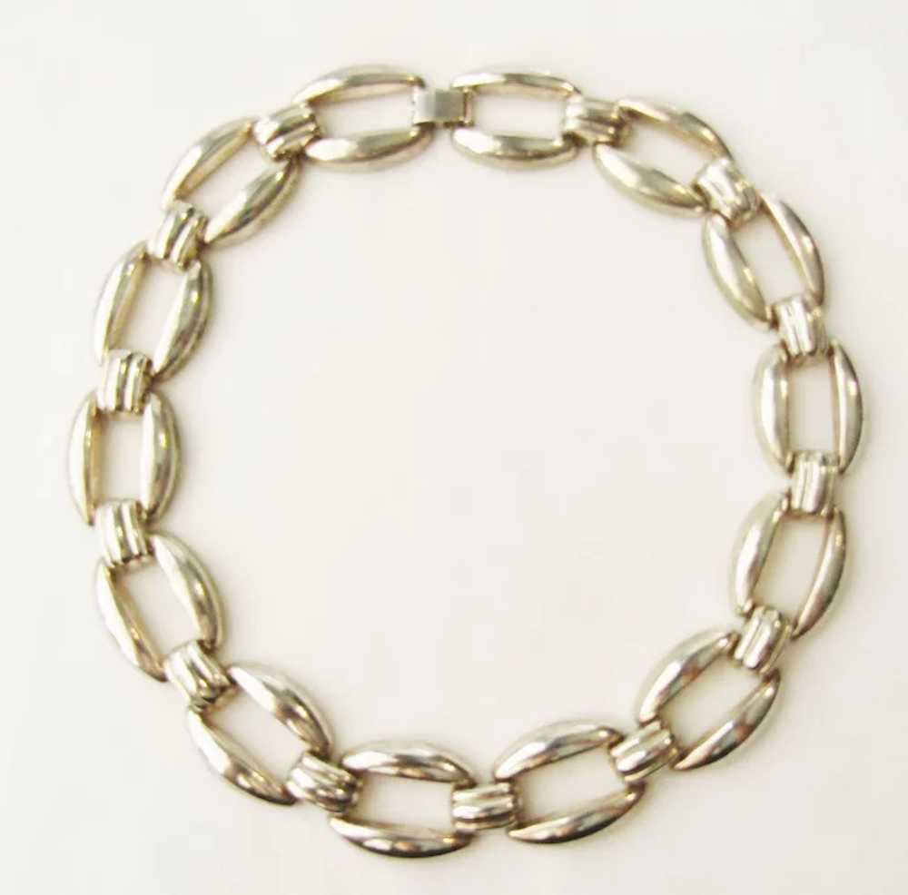 Vintage Art Deco Style Link Necklace - image 5
