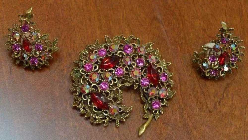 EMMONS Brooch and Earring Set - image 2