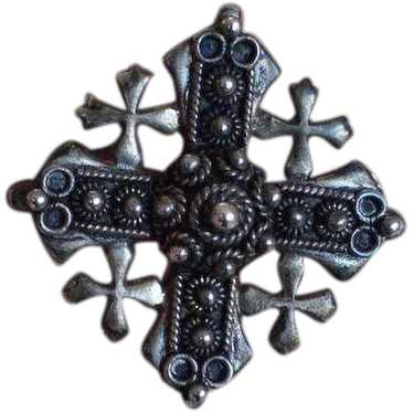 SILVER Jerusalem Jordan Brooch Pin Pendant - image 1